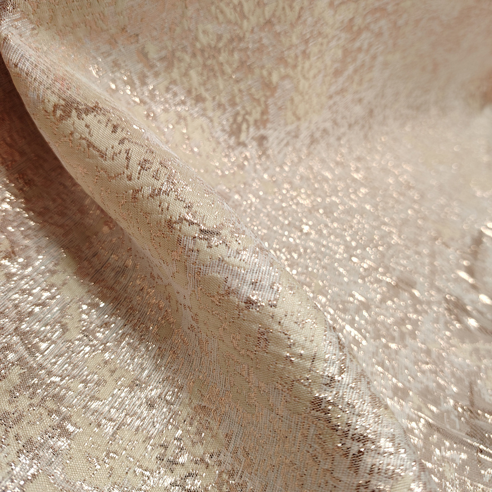 Reliëf gouden zijde jacquard s - Crystal Mesh Fabric recensie en prijs