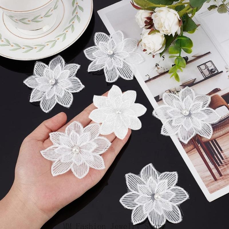 20 stuks decoratieve witte blo - Applique Patch Flower recensie en prijs