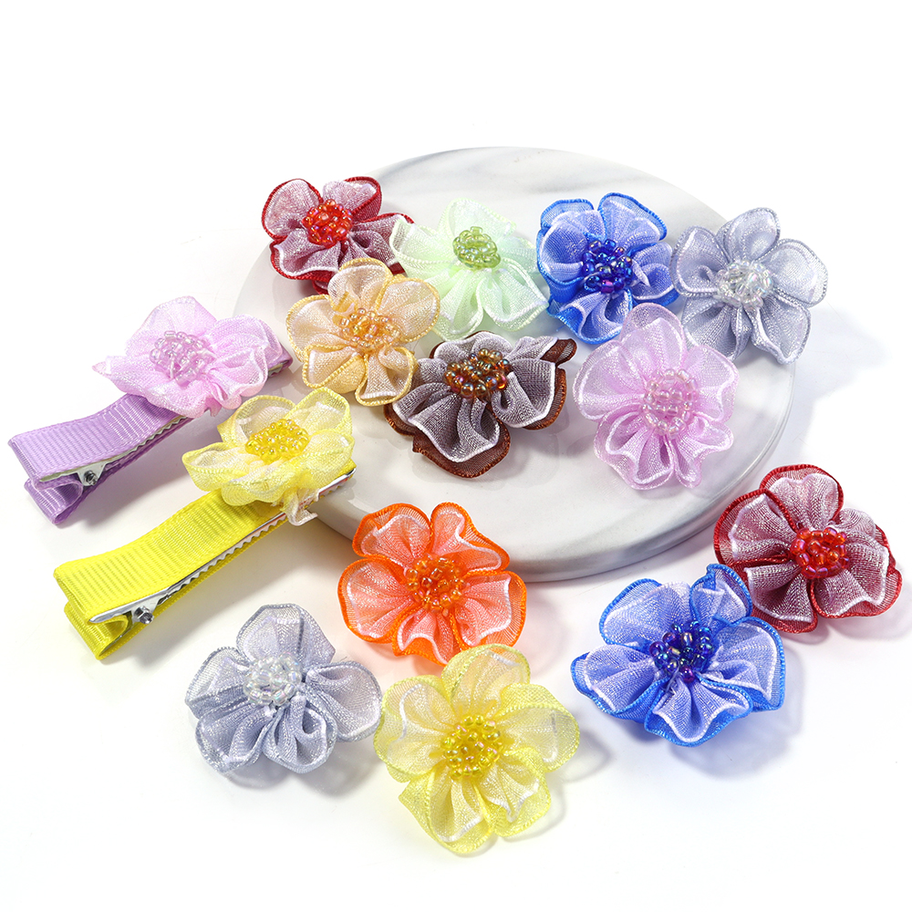 10 stks/partij Mesh Bloem Appl - Applique Patch Flower recensie en prijs