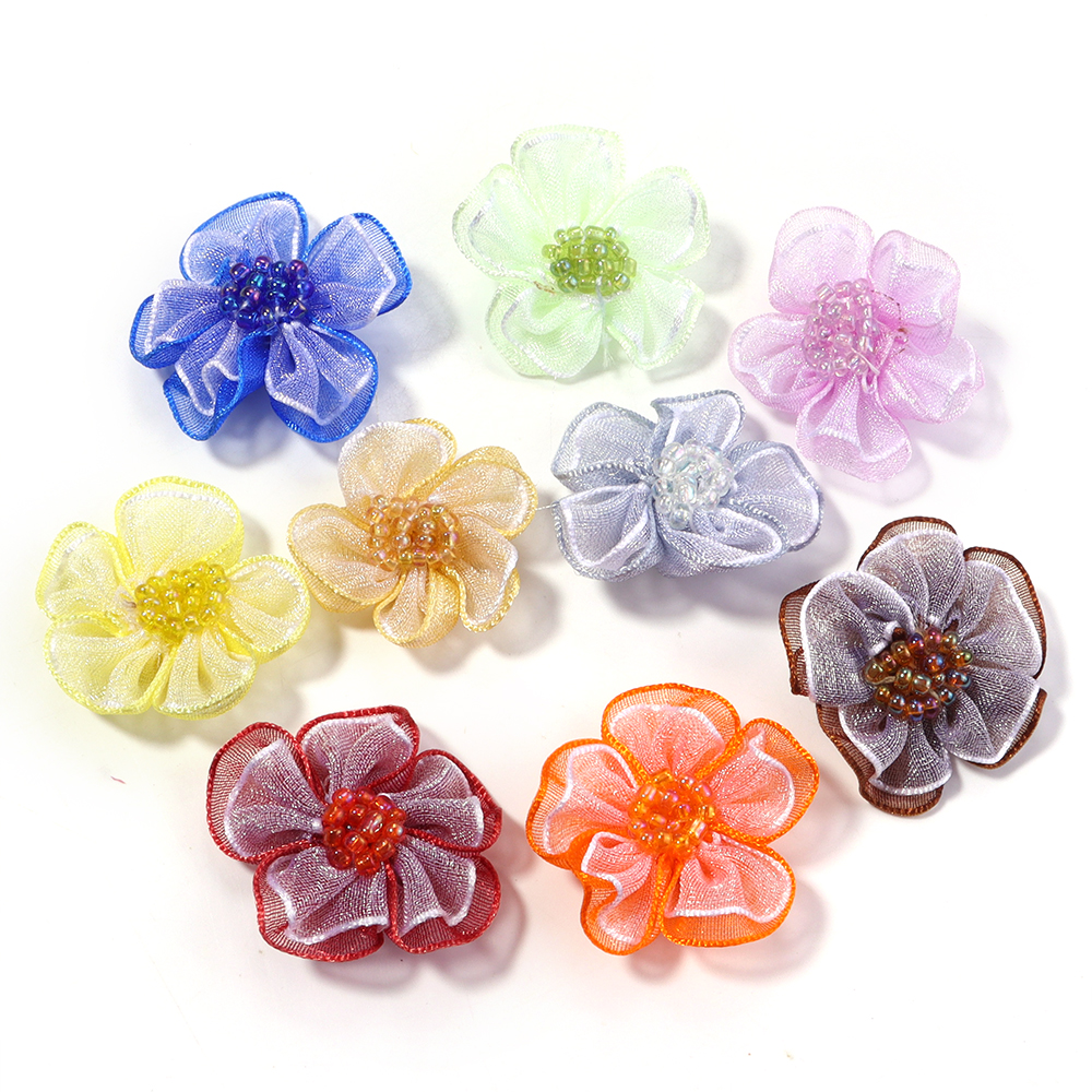 10 stks/partij Mesh Bloem Appl - Applique Patch Flower recensie en prijs