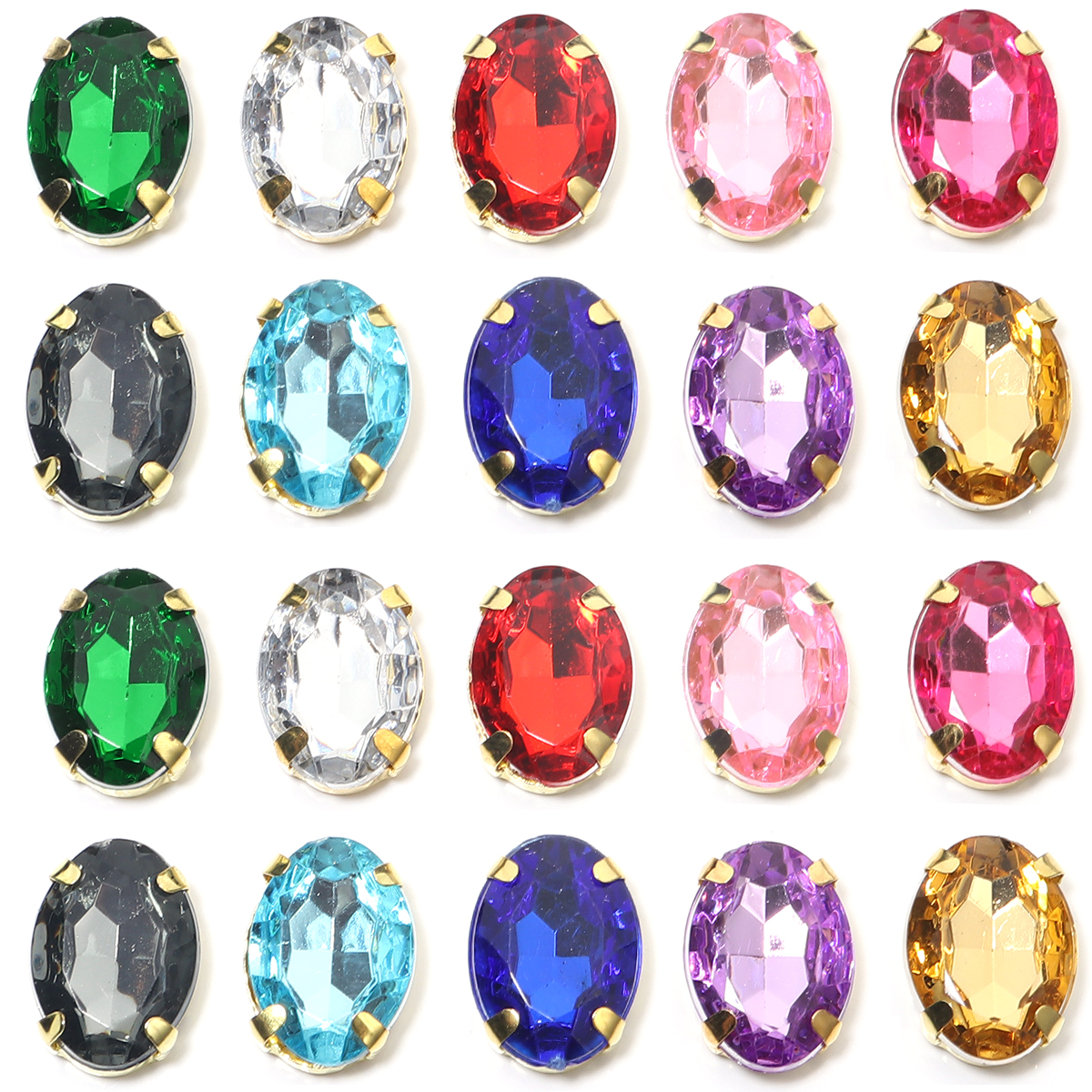 50 stuks goudkleurige roestvri - Sew On Rhinestone recensie en prijs
