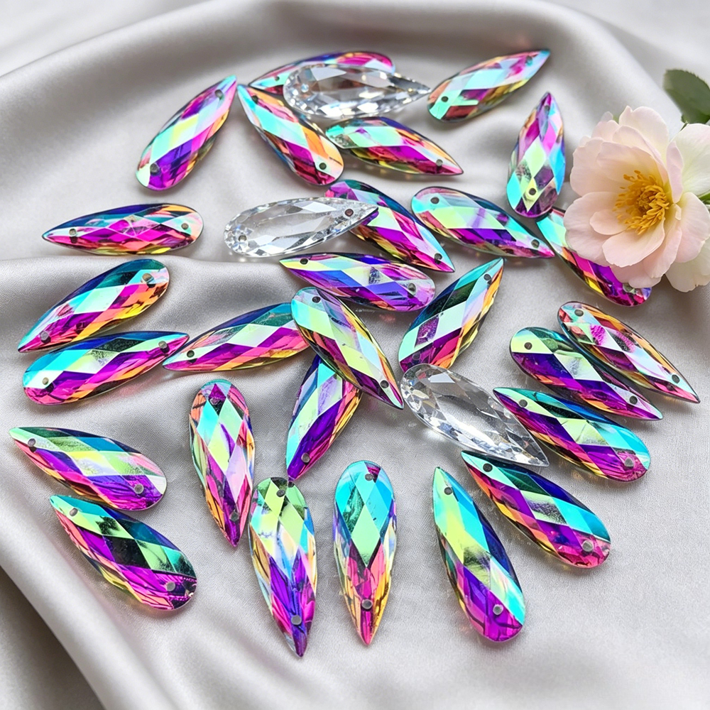 40 stuks 8*22mm naaien witte A - Sew On Rhinestone recensie en prijs