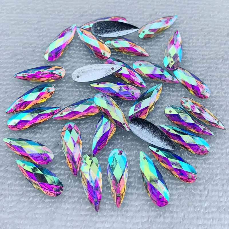 40 stuks 8*22mm naaien witte A - Sew On Rhinestone recensie en prijs