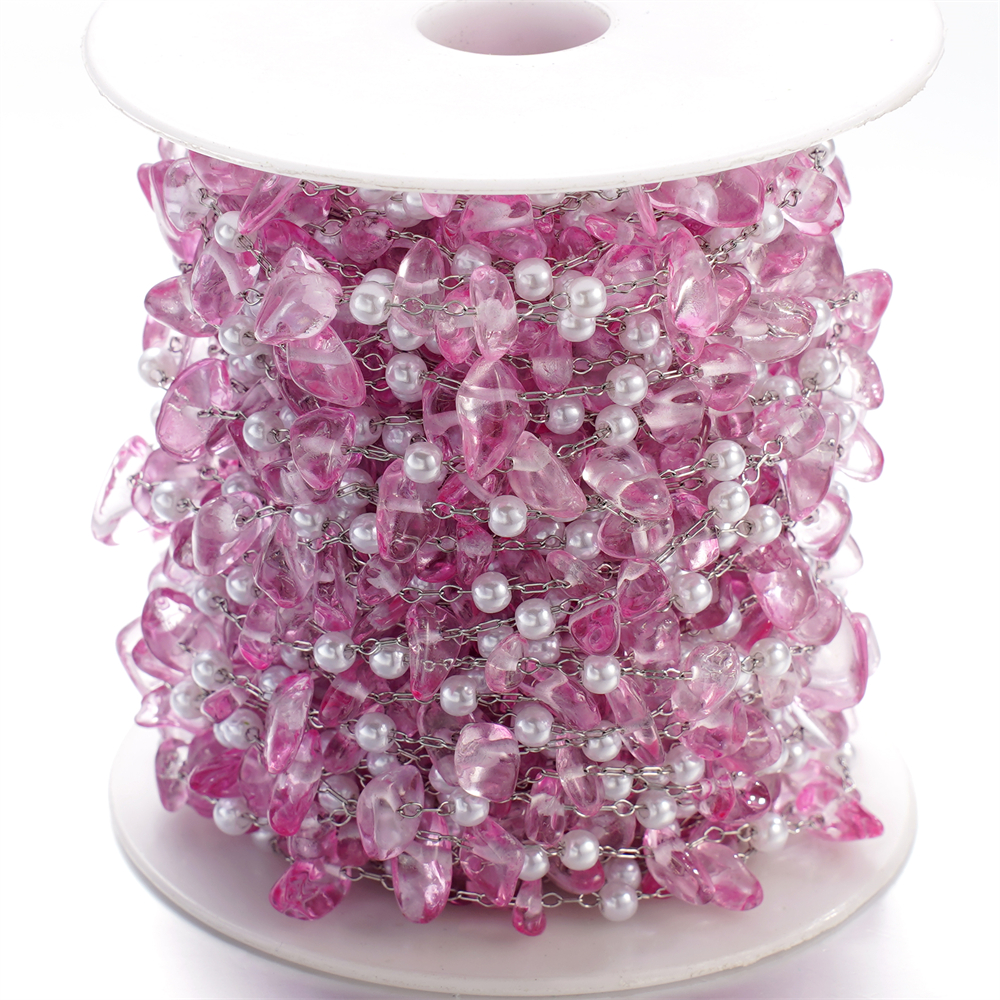 1Meter Crystal Glass Stone And - Pearl Trim Chain recensie en prijs