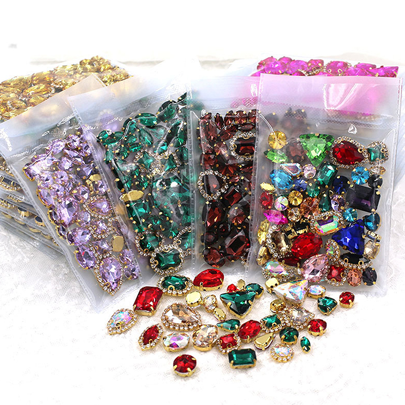 50 stuks 24 kleuren gemengde v - Sew On Rhinestone recensie en prijs