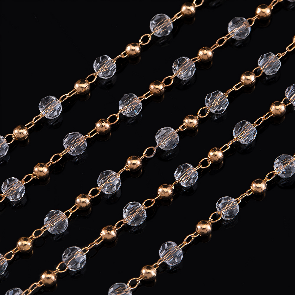 Nieuwe Kristallen Ketting Goud - Pearl Trim Chain recensie en prijs