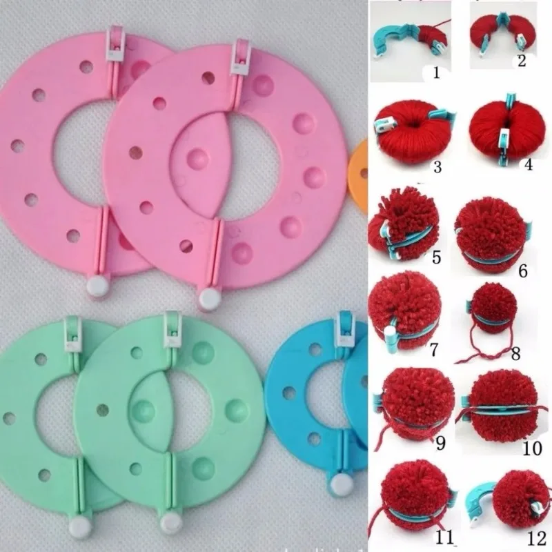 8PCS 4 Maten Pluis Bal Wever P - Pom Pom Maker Tool recensie en prijs