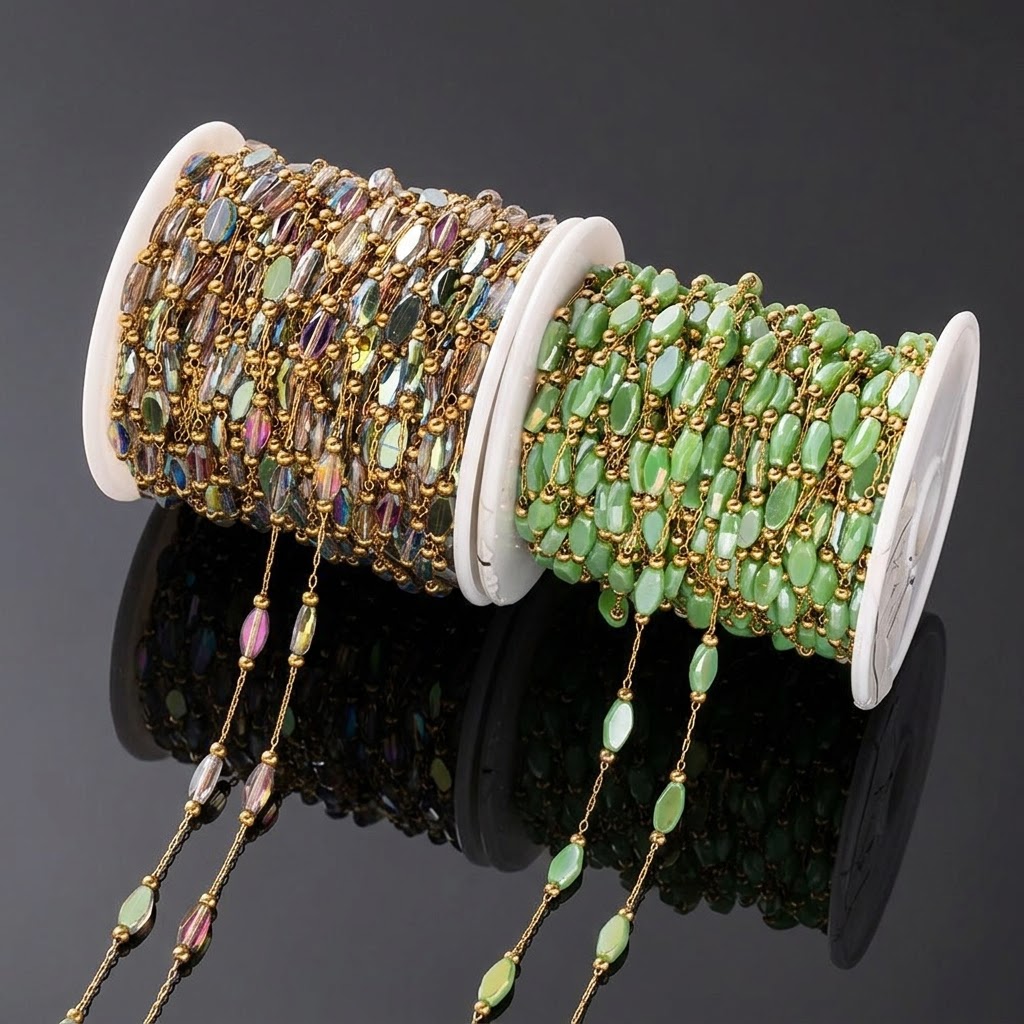 1 meter roestvrij staal gouden - Pearl Trim Chain recensie en prijs