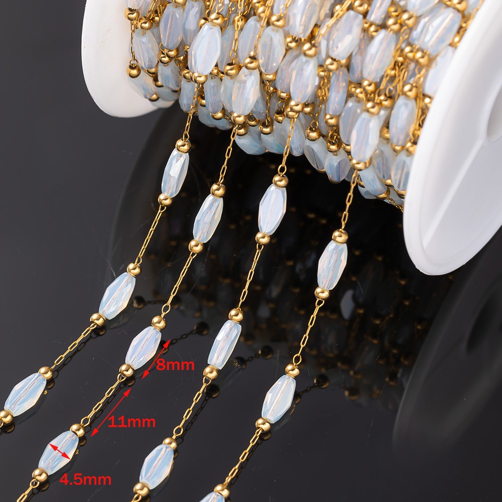 1 meter roestvrij staal gouden - Pearl Trim Chain recensie en prijs
