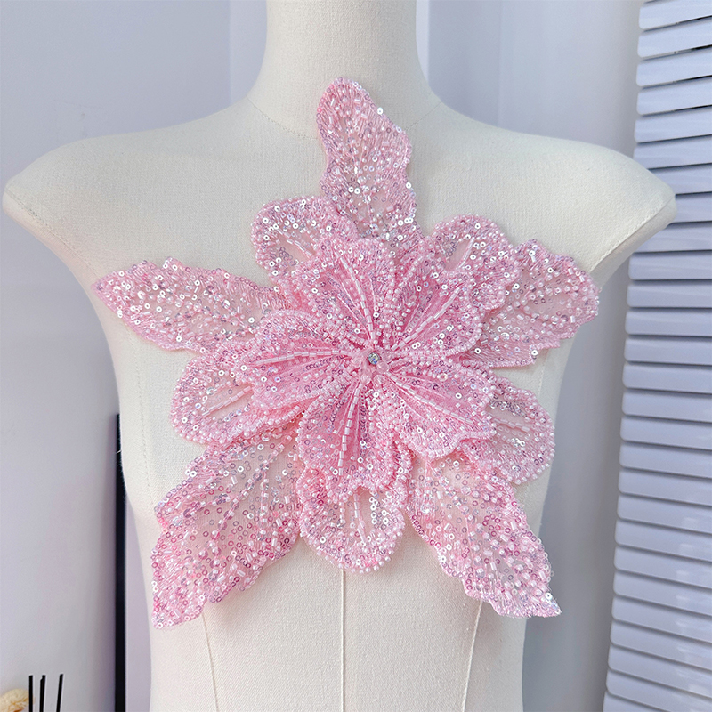 Pailletten kralen bloem kraag  - Applique Patch Flower recensie en prijs