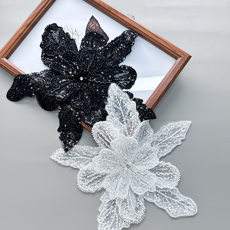 Pailletten kralen bloem kraag  - Applique Patch Flower recensie en prijs