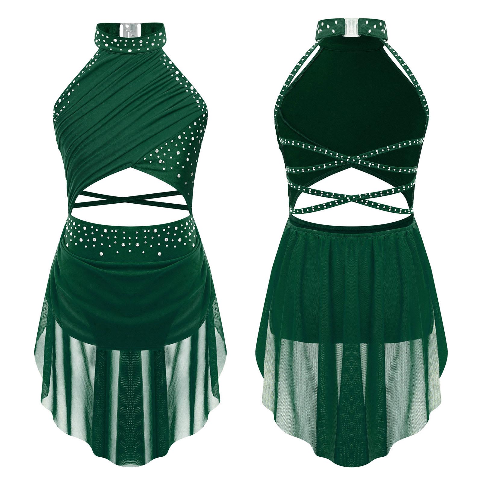 Meisjes Lyrische Dansjurk Stra - Rhinestone Banding Trim recensie en prijs