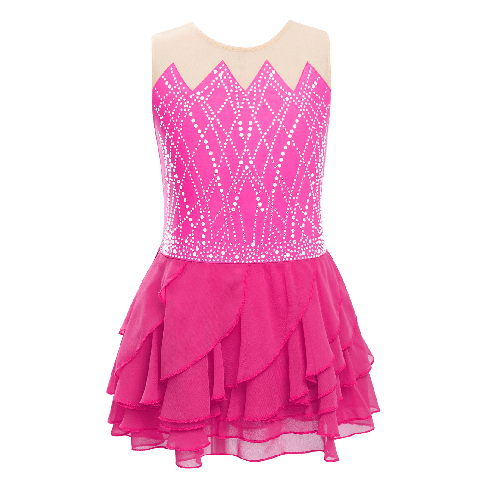 Meisjes Mesh Kunstschaatsen Ju - Rhinestone Banding Trim recensie en prijs