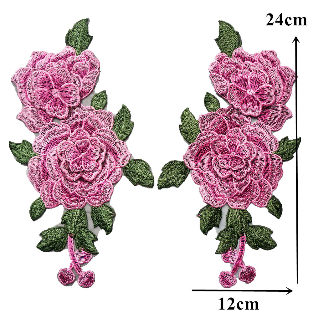 2Pcs Grote Borduren Rose Bloem - Applique Patch Flower recensie en prijs