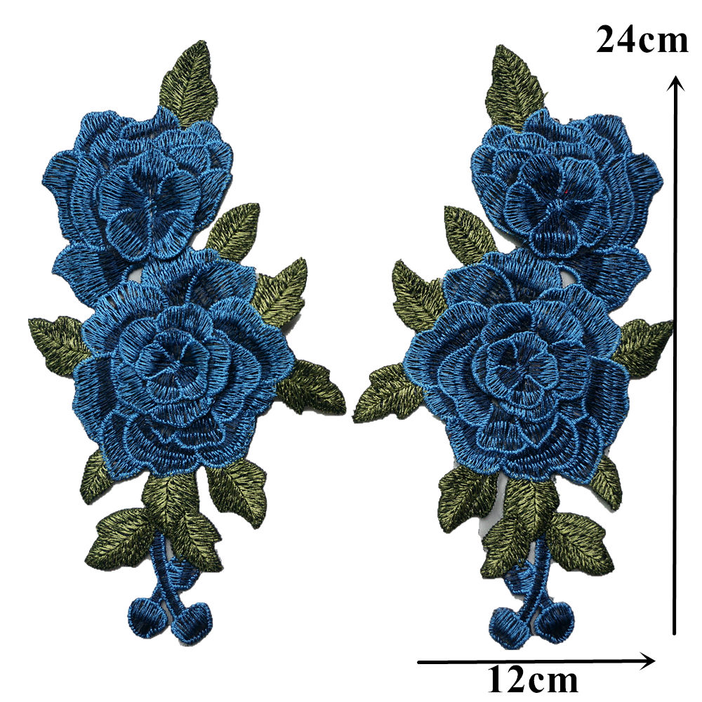 2Pcs Grote Borduren Rose Bloem - Applique Patch Flower recensie en prijs