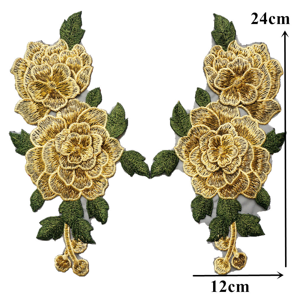 2Pcs Grote Borduren Rose Bloem - Applique Patch Flower recensie en prijs