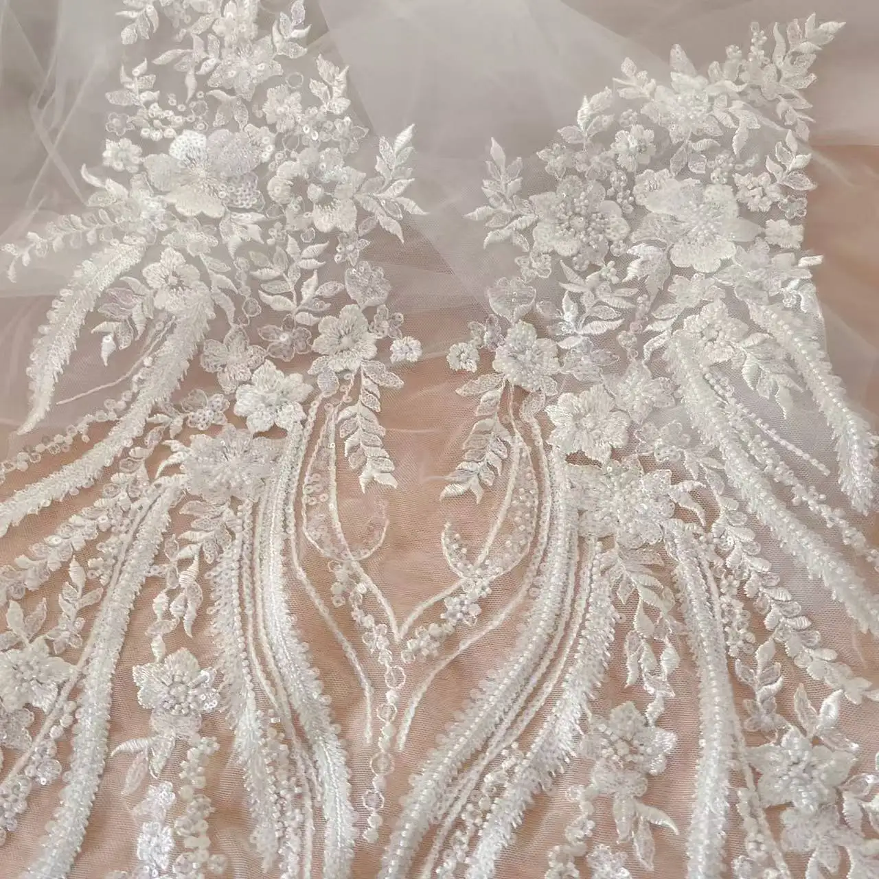 Nieuwe kralen pailletten kant  - Applique Patch Flower recensie en prijs