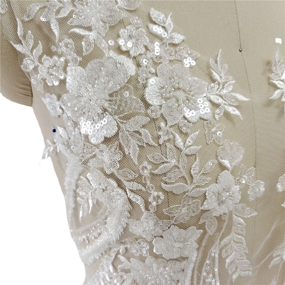 Nieuwe kralen pailletten kant  - Applique Patch Flower recensie en prijs