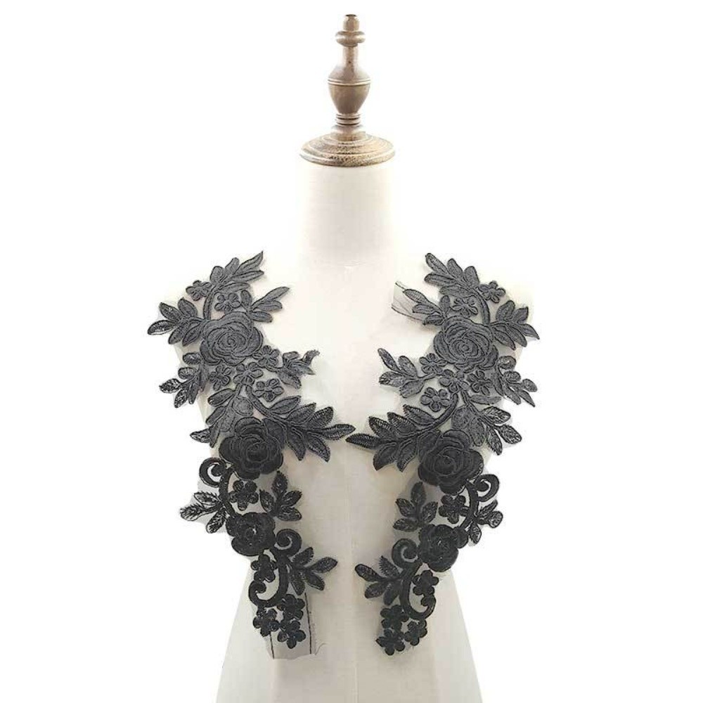 1 paar polyestervezel borduurw - Applique Patch Flower recensie en prijs