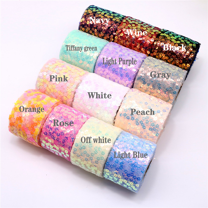 8 cm 10 cm 10 Yards Glitter Pa - Organza Ribbon Spool recensie en prijs