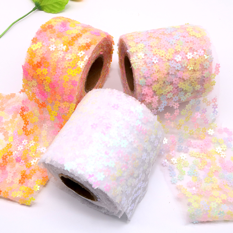 8 cm 10 cm 10 Yards Glitter Pa - Organza Ribbon Spool recensie en prijs