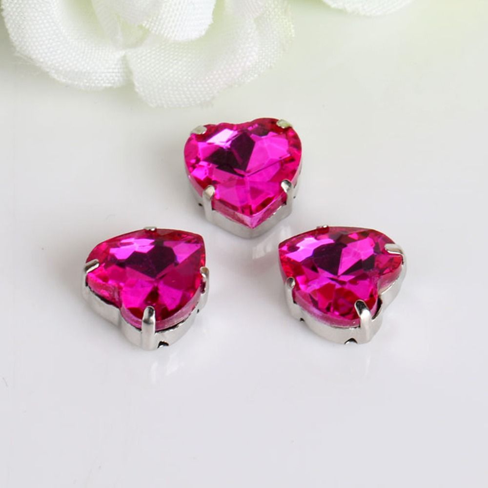 50 stks/pak Hartvorm Glitter N - Sew On Rhinestone recensie en prijs