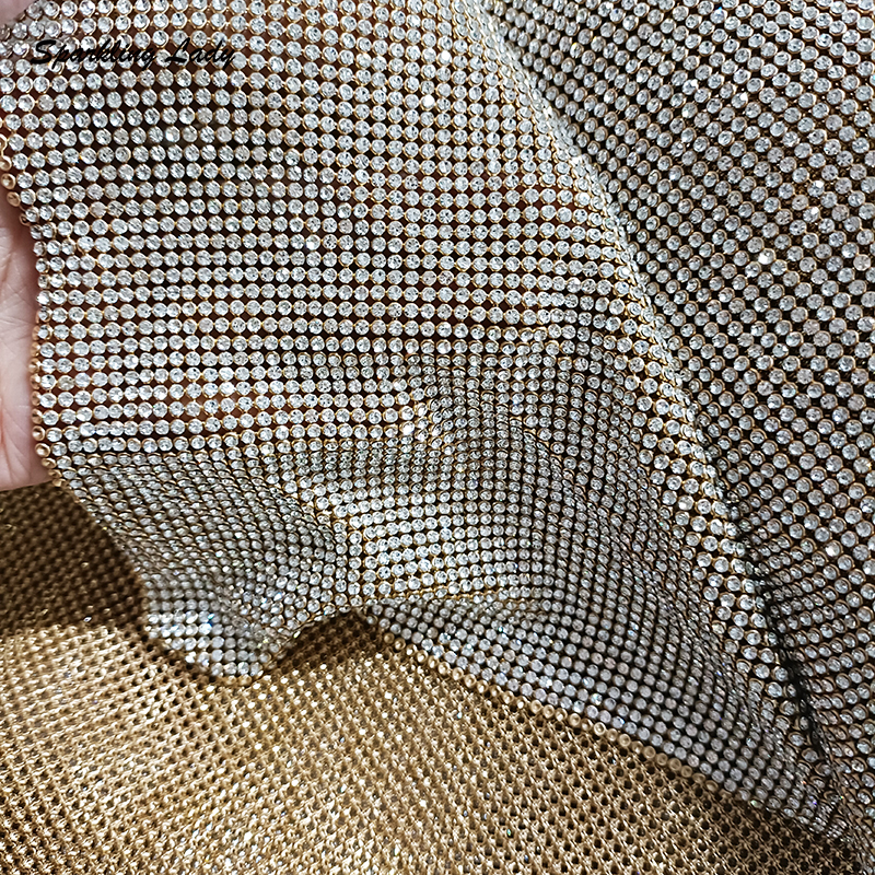 2MM zilveren kristal mesh stof - Crystal Mesh Fabric recensie en prijs