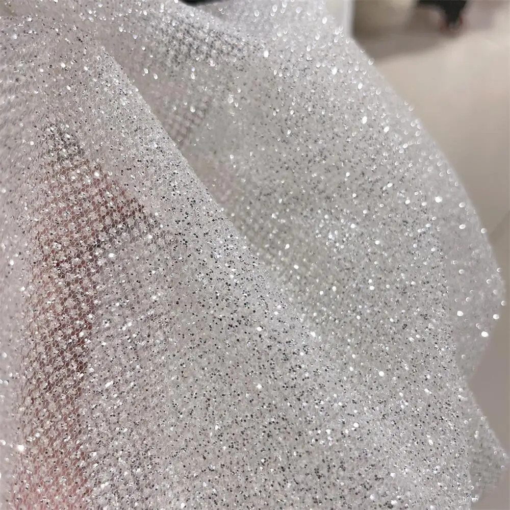 Superdensity-zilver glitter ne - Crystal Mesh Fabric recensie en prijs